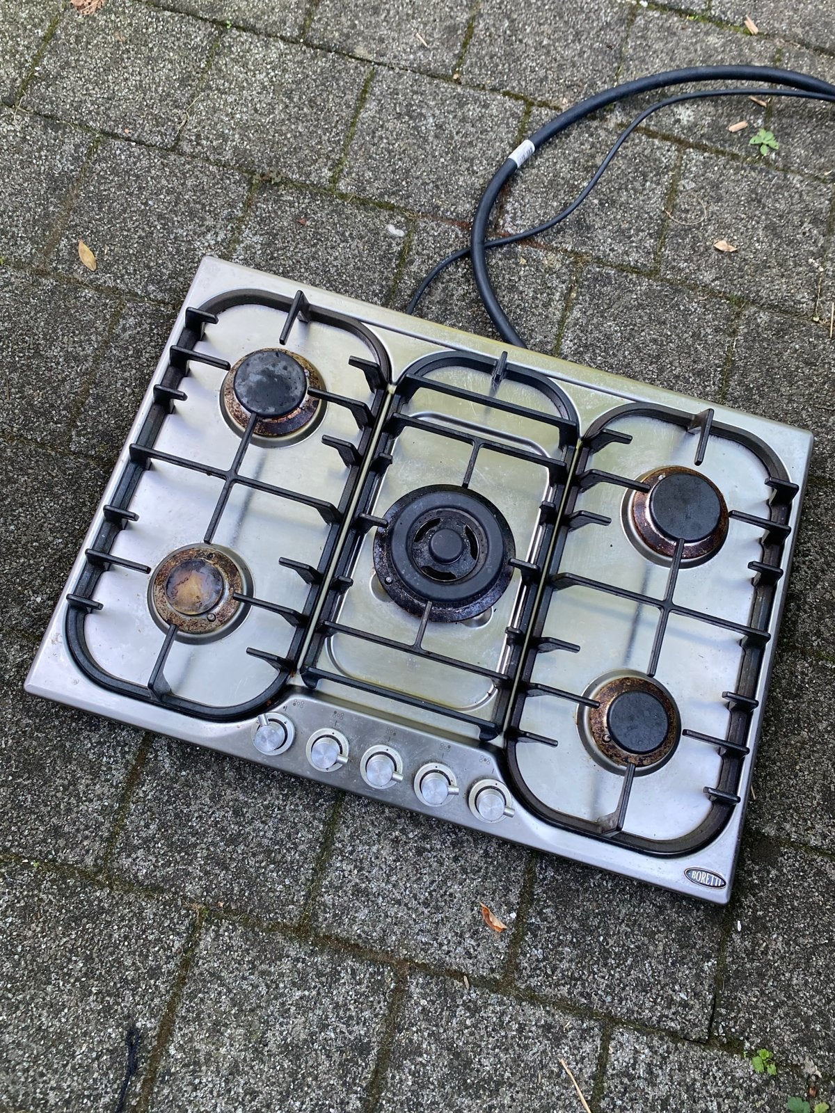 Boretti 5-pits gaskookplaat - Perfecte conditie, Ophalen, Zo goed als nieuw, Inbouw, Gas
