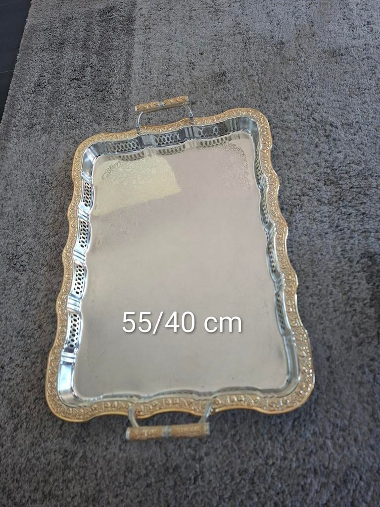 Decoratieve dienblad met handvatten - 55x40 cm, Huis en Inrichting, Woonaccessoires | Dienbladen, Ophalen