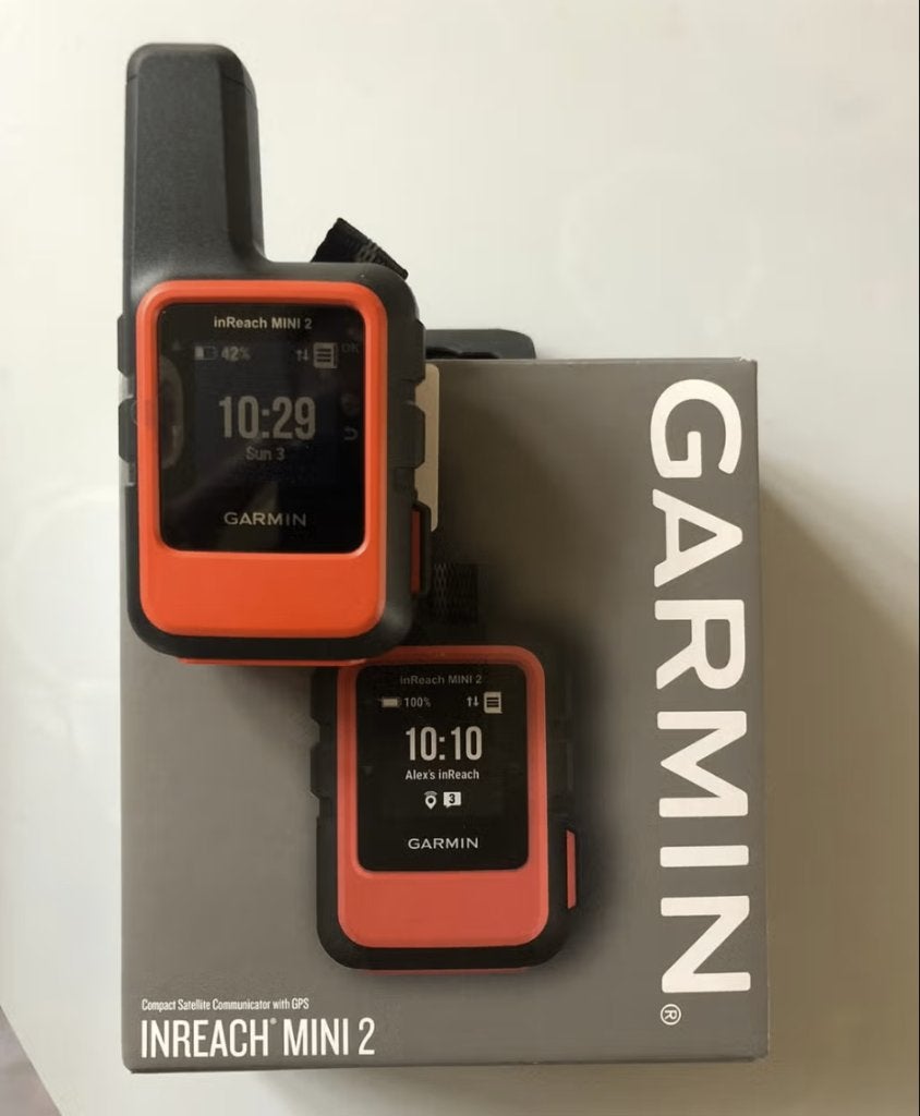 TE HUUR: Garmin inReach Mini 2 – incl. actief abonnement, Ophalen, Zo goed als nieuw, Zender en Ontvanger
