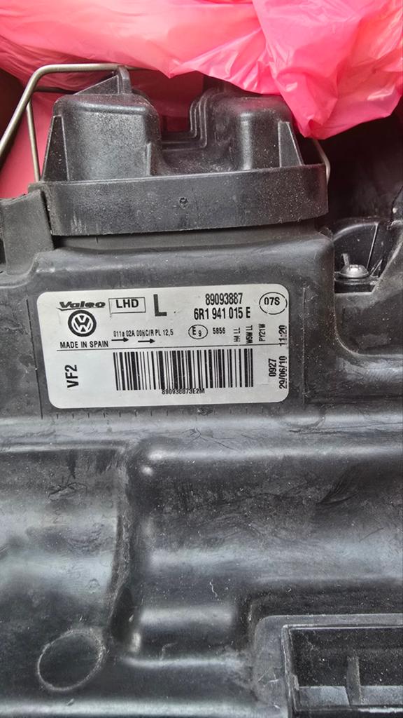 Koplamp links en rechts Volkswagen Polo 6R1 941 015 E, Ophalen, Volkswagen
