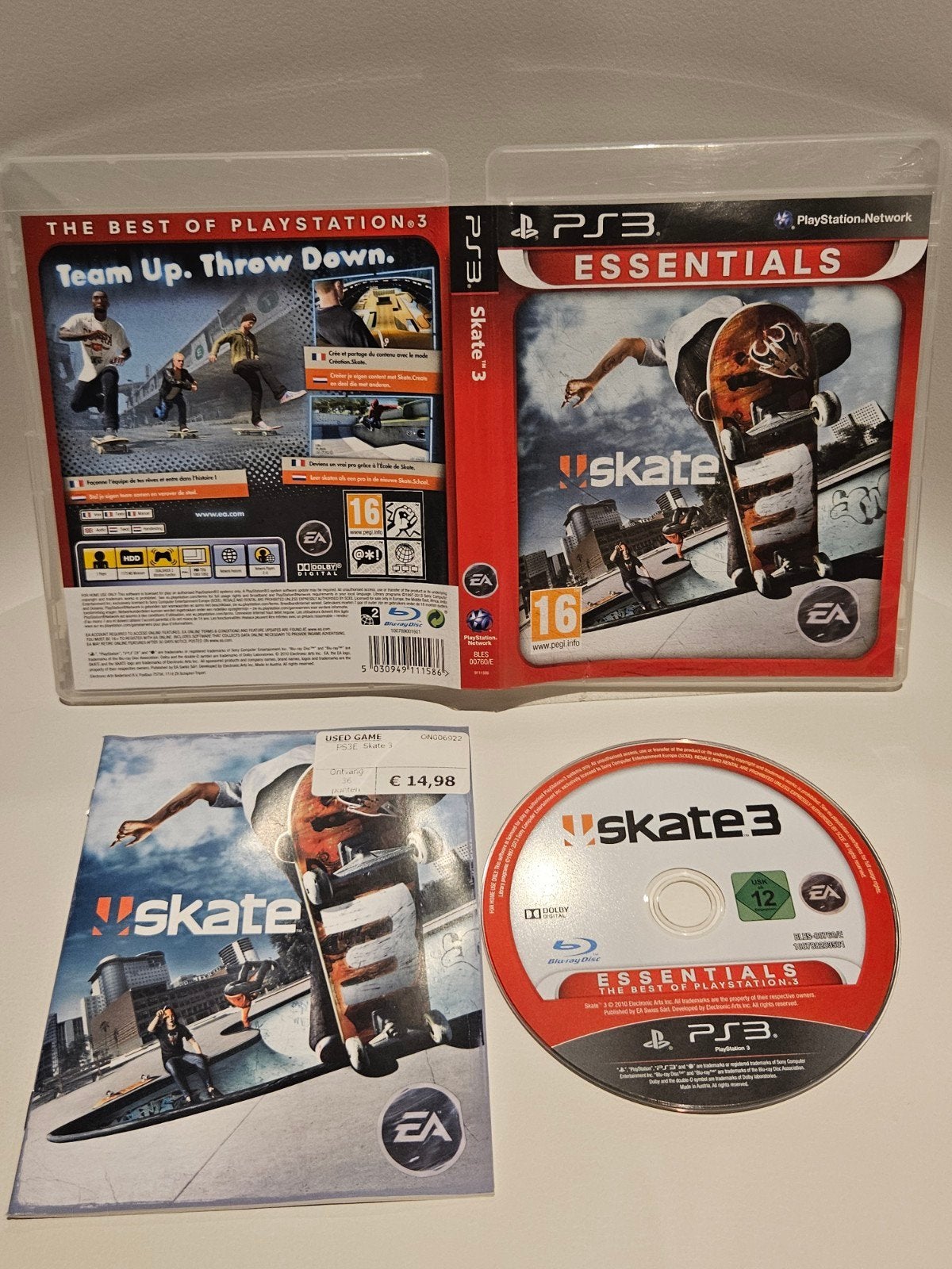 Skate 3 PS3, 1 speler, Ophalen of Verzenden, Zo goed als nieuw, Sport