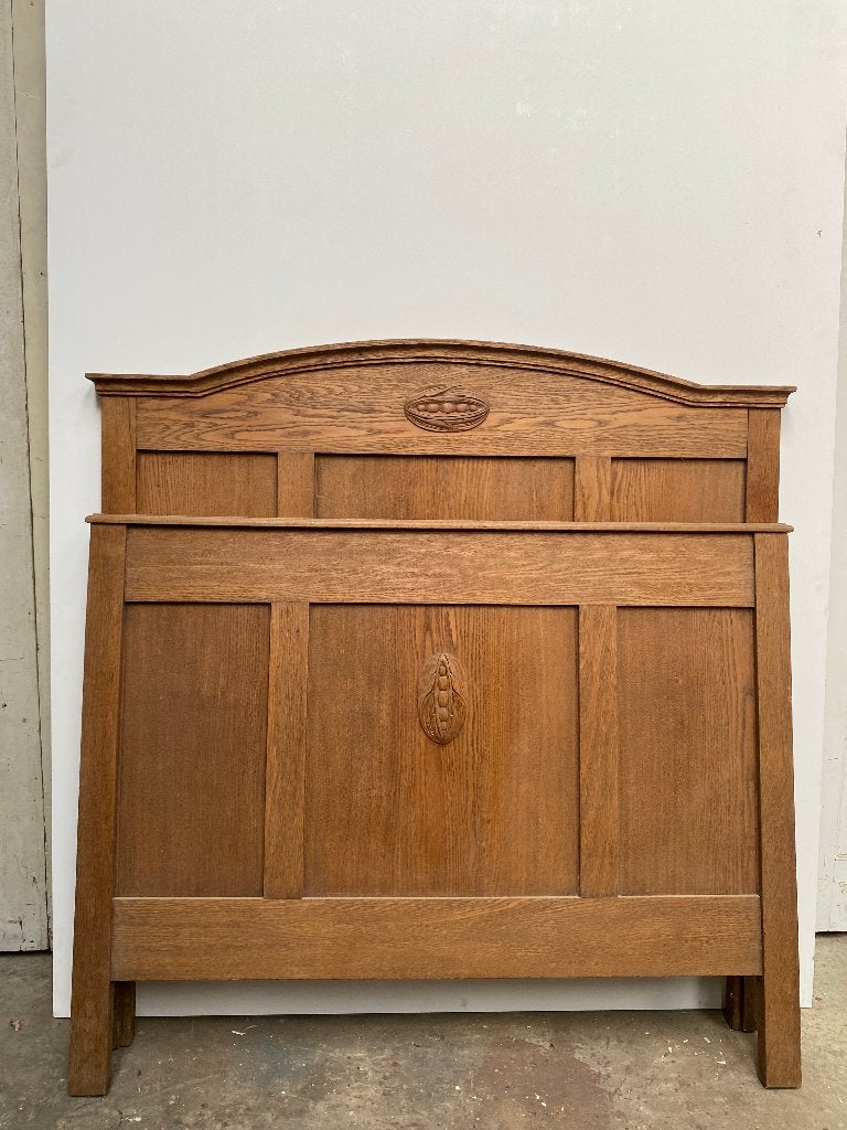 Complete antieke eiken bedombouw 120x190 – Jugendstil, Ophalen