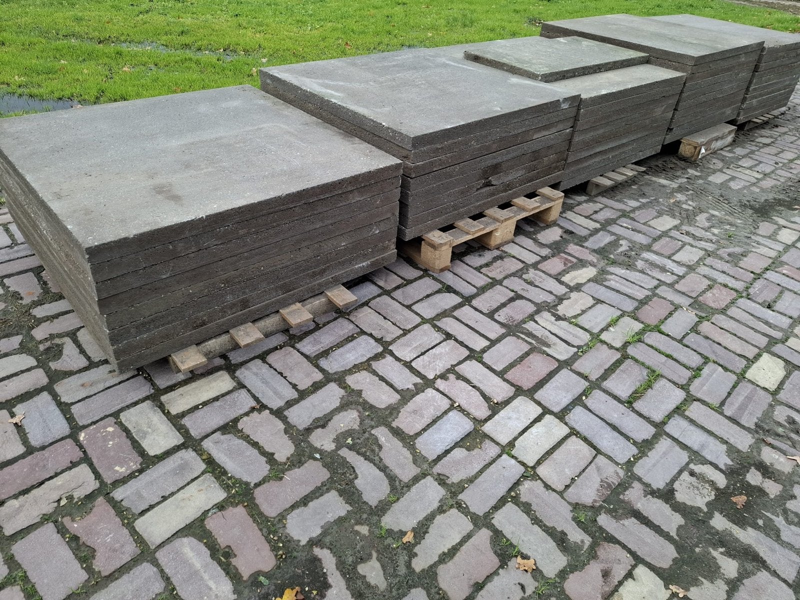Oud Hollandse schellevis tegels 100x100cm - 45m², Ophalen, Gebruikt, 10 m² of meer, Beton