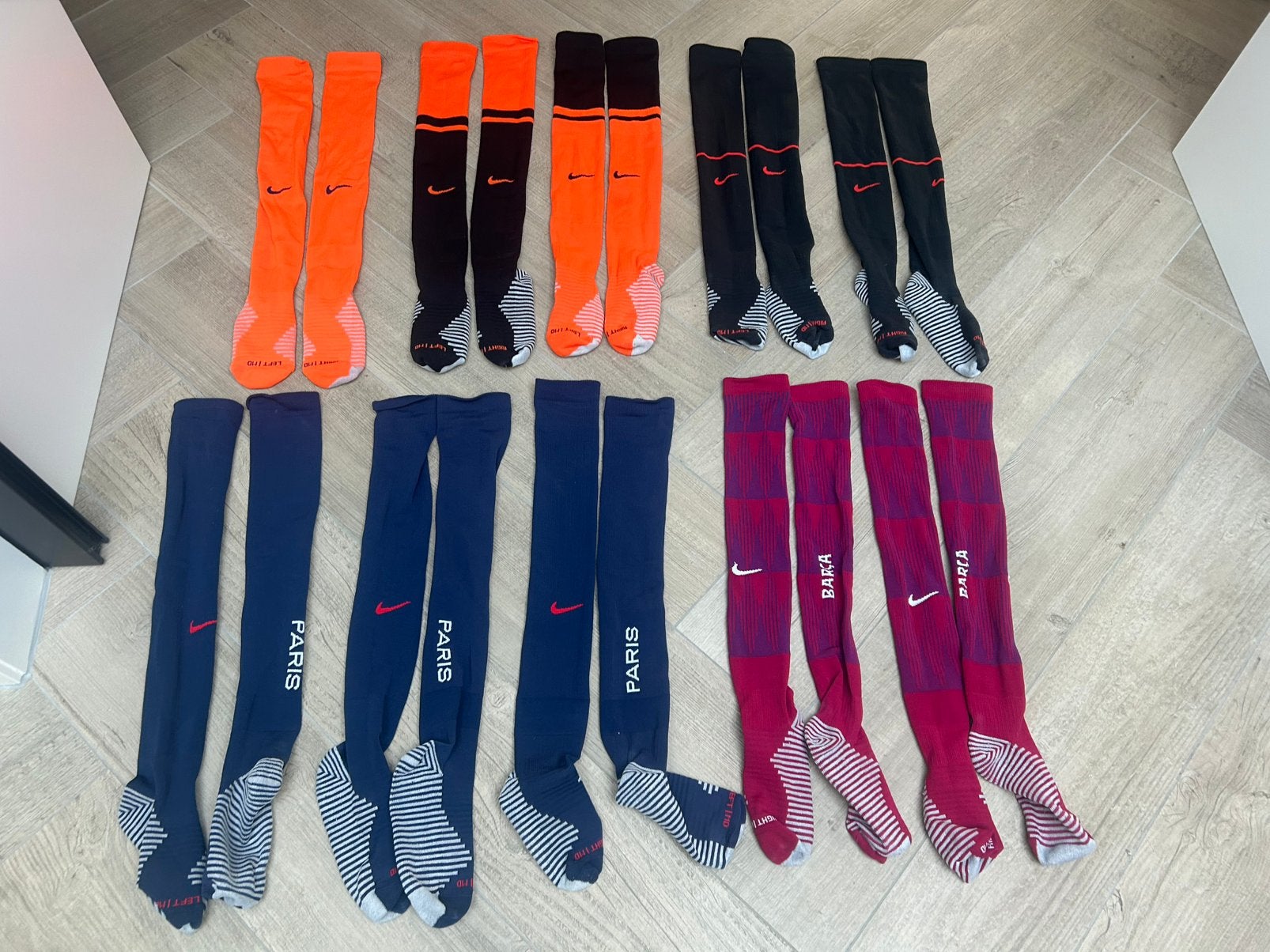 10 paar Nike voetbalsokken, maat 38-42, zgan of nieuw, Blauw, Ophalen of Verzenden, Zo goed als nieuw, Voetbal