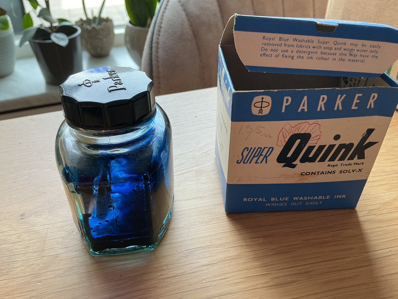 Ecoline en blauwe inkt met pen., Ophalen of Verzenden, Gebruikt