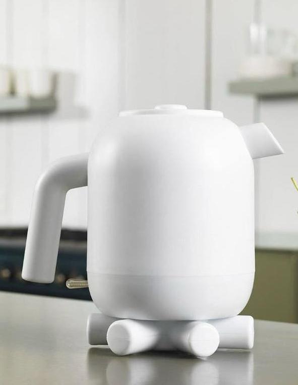 HEMA Waterkoker Ketelbinkie 1.2 liter, wit, snoerloos, IZGST, 1 tot 2 liter, Ophalen of Verzenden, Zo goed als nieuw, Draadloos