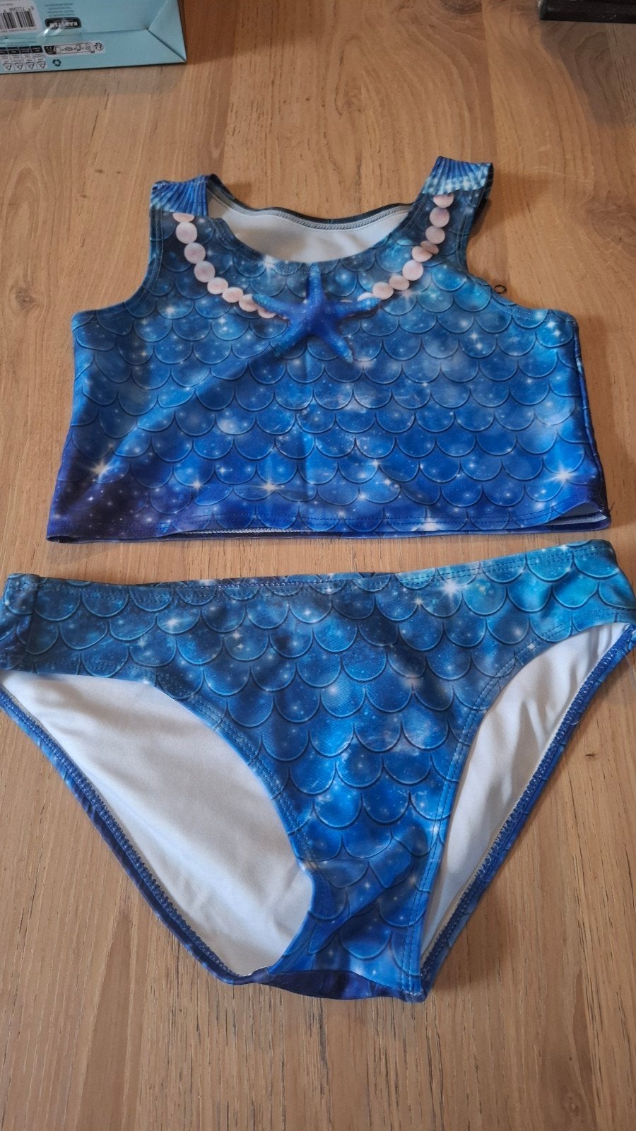 Zeemeermin bikini setje voor meisjes 8-9 jaar, Bikiniset, Meisje, Ophalen of Verzenden, Zo goed als nieuw