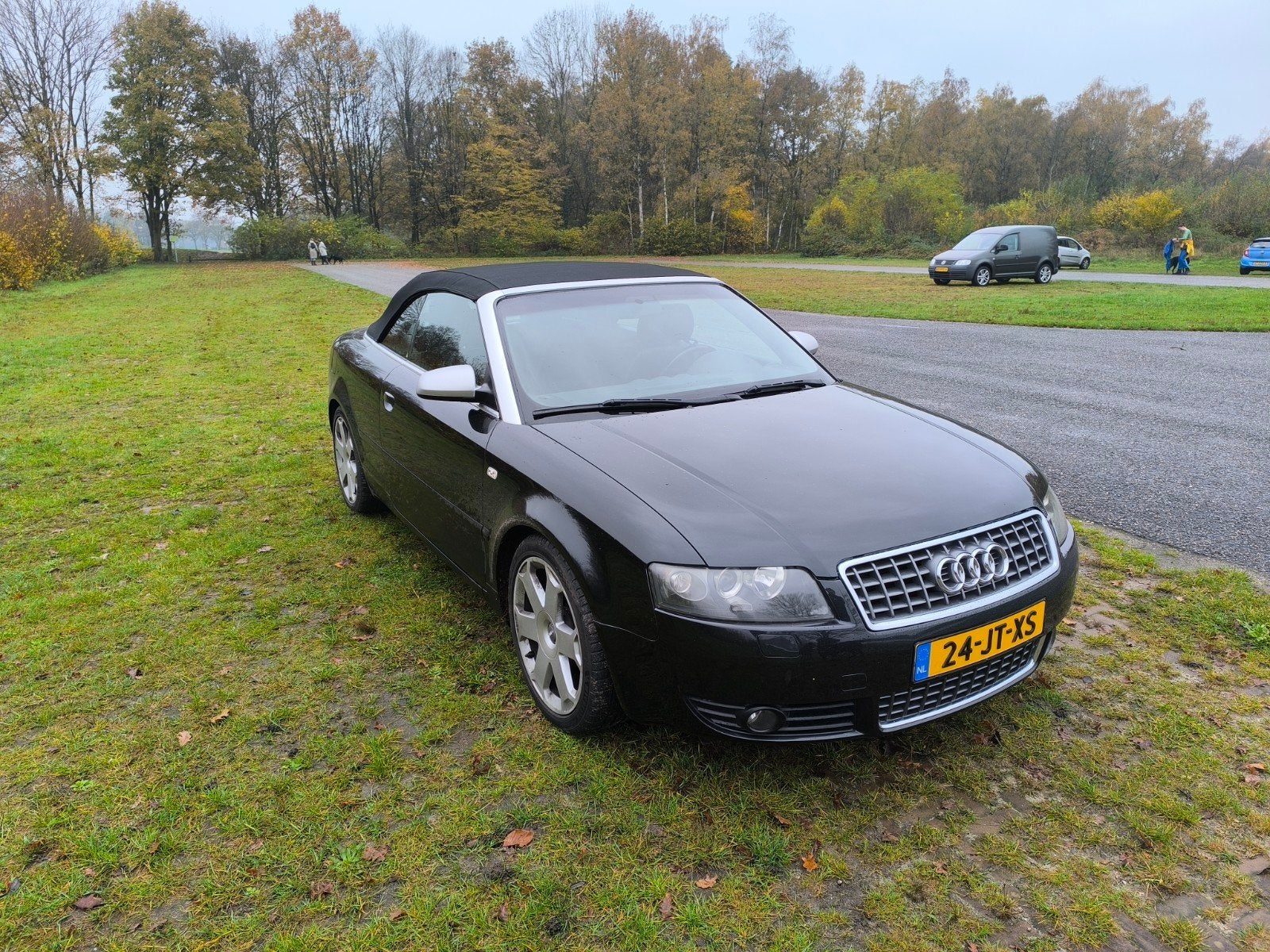 Audi a4 cabrio 3.0 v6 automaat, Auto's, Zwart, Cabriolet, A4, Zwart