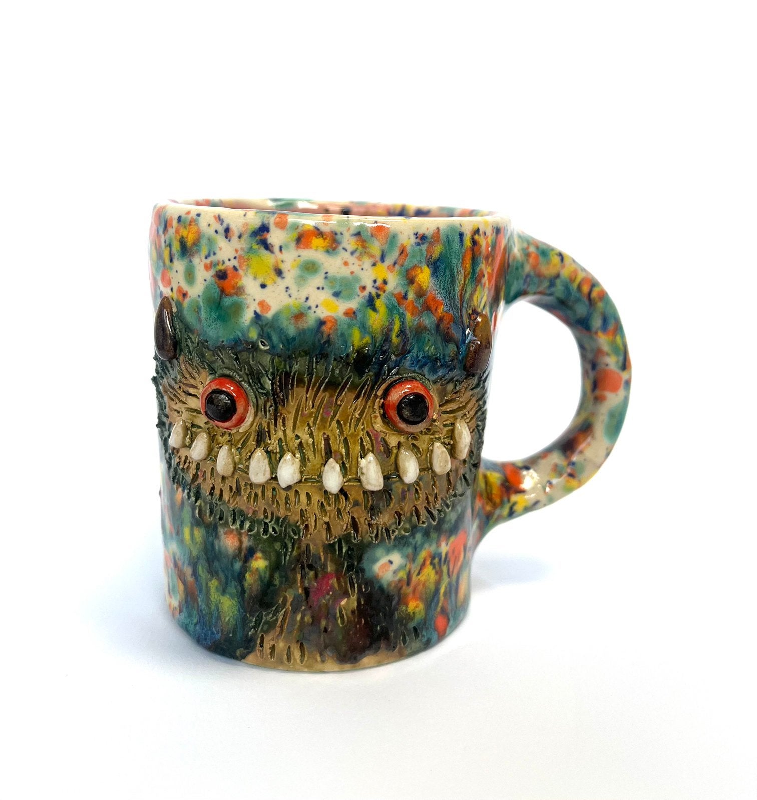Monster beker, Antiek en Kunst, Kunst | Designobjecten, Ophalen of Verzenden, 9 cm, Steen/keramiek