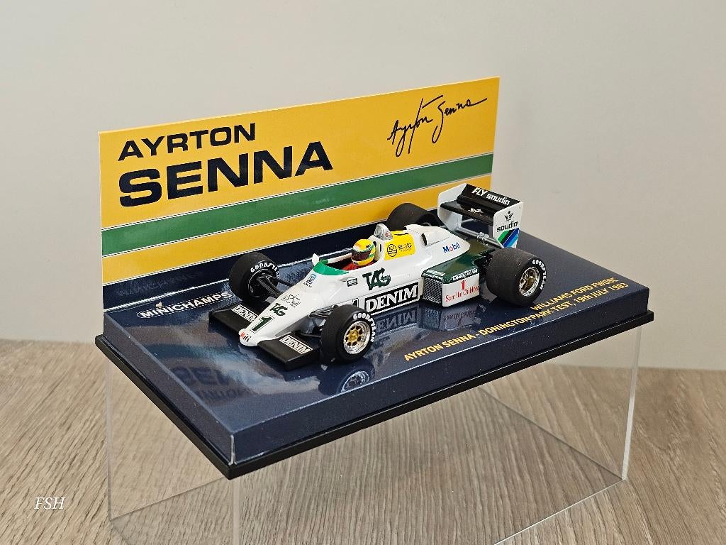 Williams Ford FW08C, Ayrton Senna, Test Donington Park 1983., Ophalen of Verzenden, Zo goed als nieuw, Auto, MiniChamps