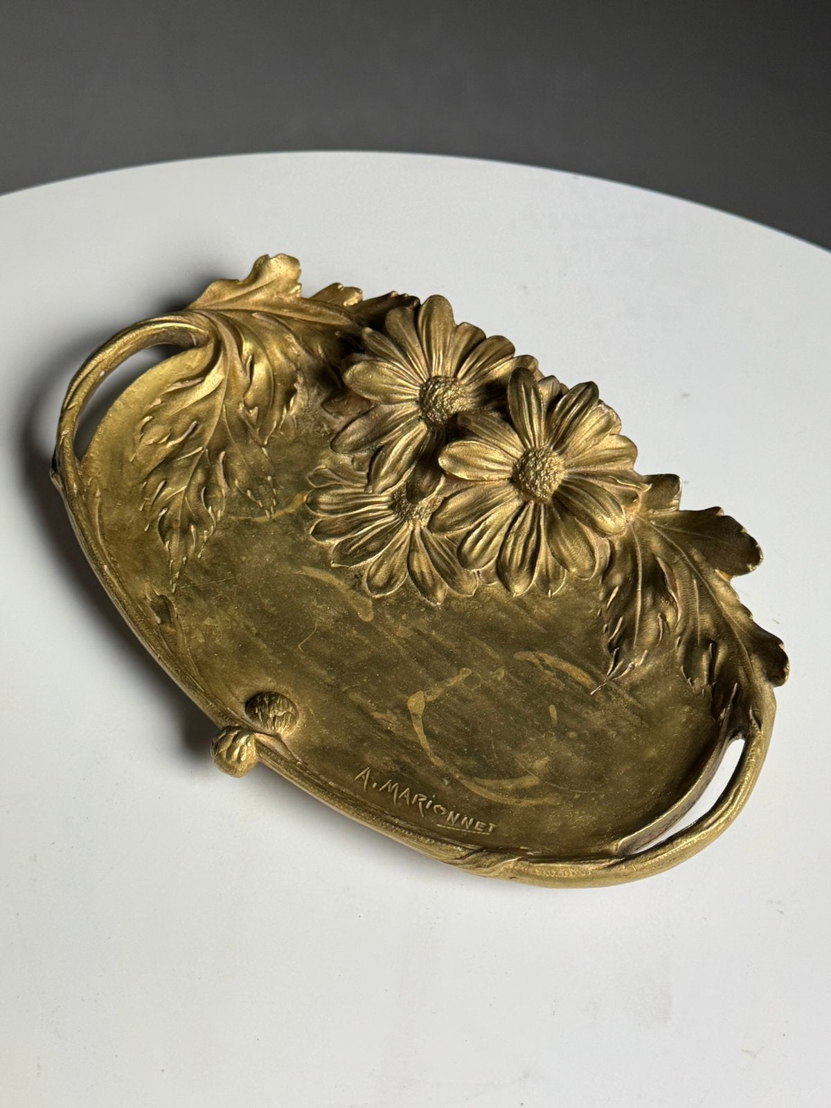 Brons schaaltje A. Marionnet, Ophalen