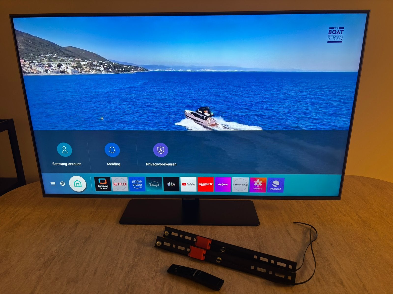 Samsung QE49Q80T 49” 4K QLED Smart TV + Vogel’s beugel, Ophalen, QLED, Zo goed als nieuw, 100 Hz