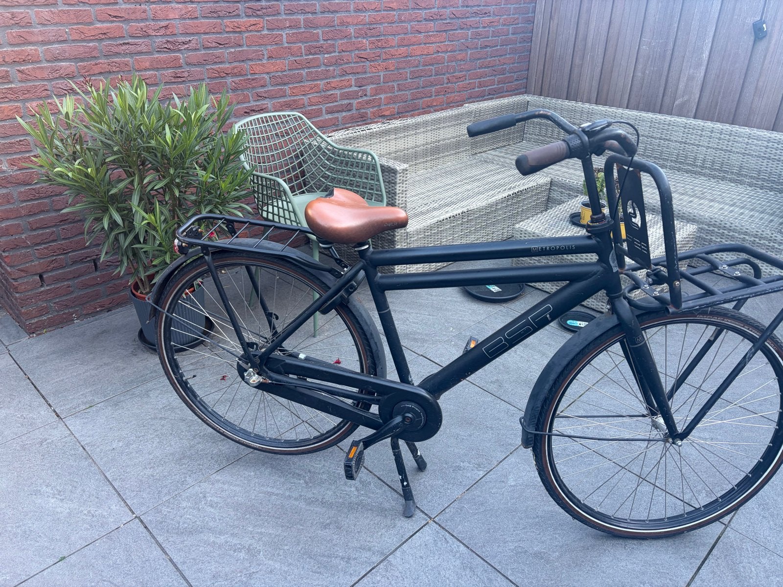 BSP Metropolis transportfiets - mat zwart, Fietsen en Brommers, Ophalen, Gebruikt, Overige merken, Versnellingen