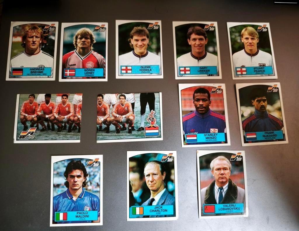 12 Panini EURO 88 Voetbal Stickers & Plaatjes (4), Ophalen of Verzenden, Zo goed als nieuw, Buitenlandse clubs