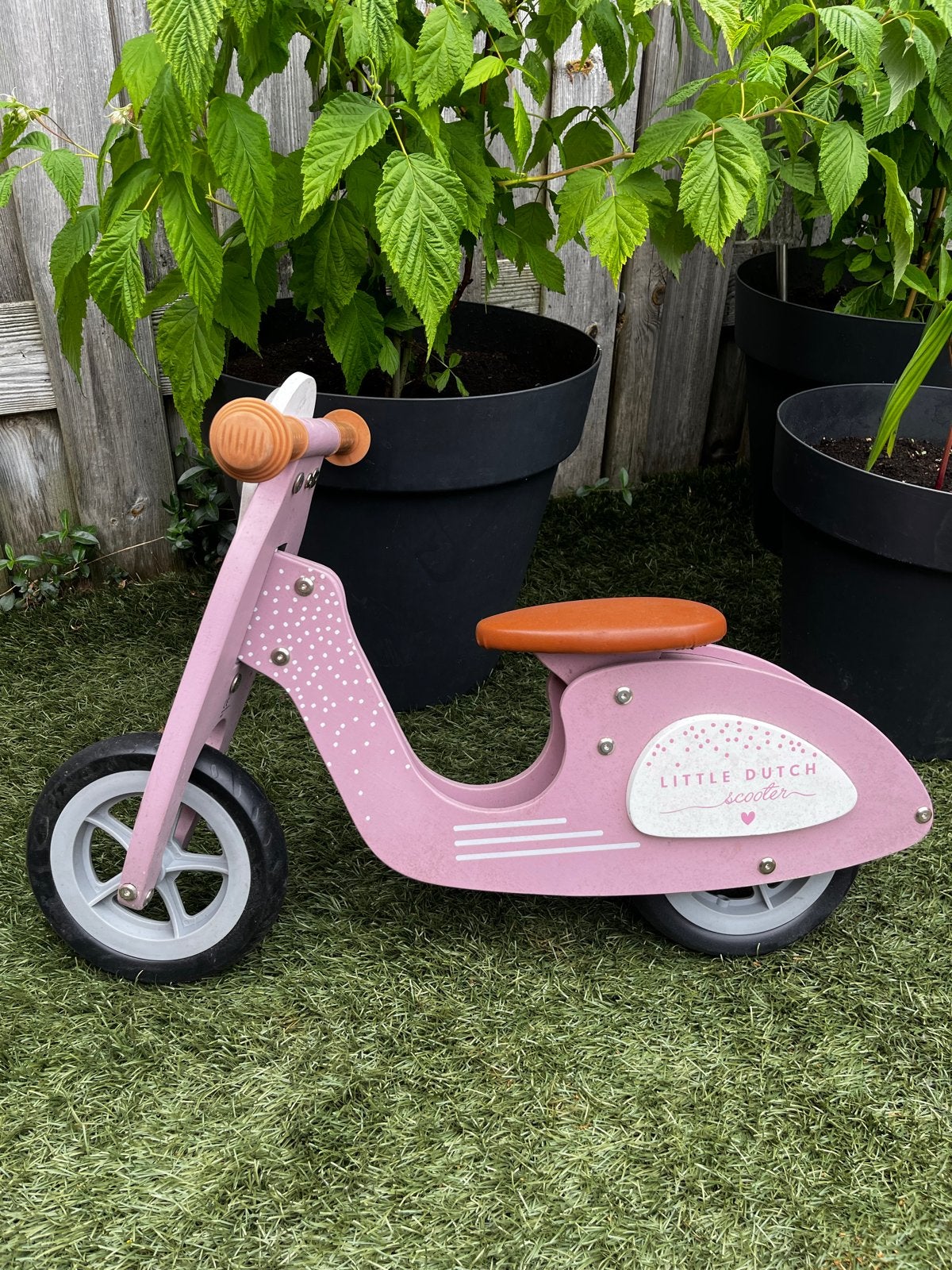 Little Dutch Houten Loopscooter Roze, Ophalen, Zo goed als nieuw, Loopfiets