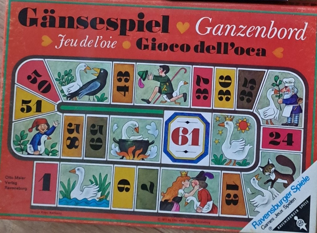 vintage GANZENBORD    (zo goed als nieuw), Hobby en Vrije tijd, Gezelschapsspellen | Bordspellen, Ophalen of Verzenden, Zo goed als nieuw