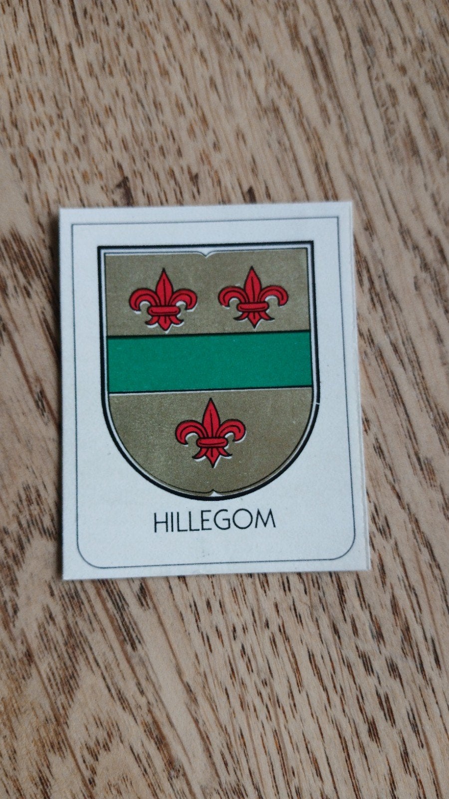 Stickertje wapen schild Provinciealbum spaaralbum HILLEGOM, Ophalen of Verzenden