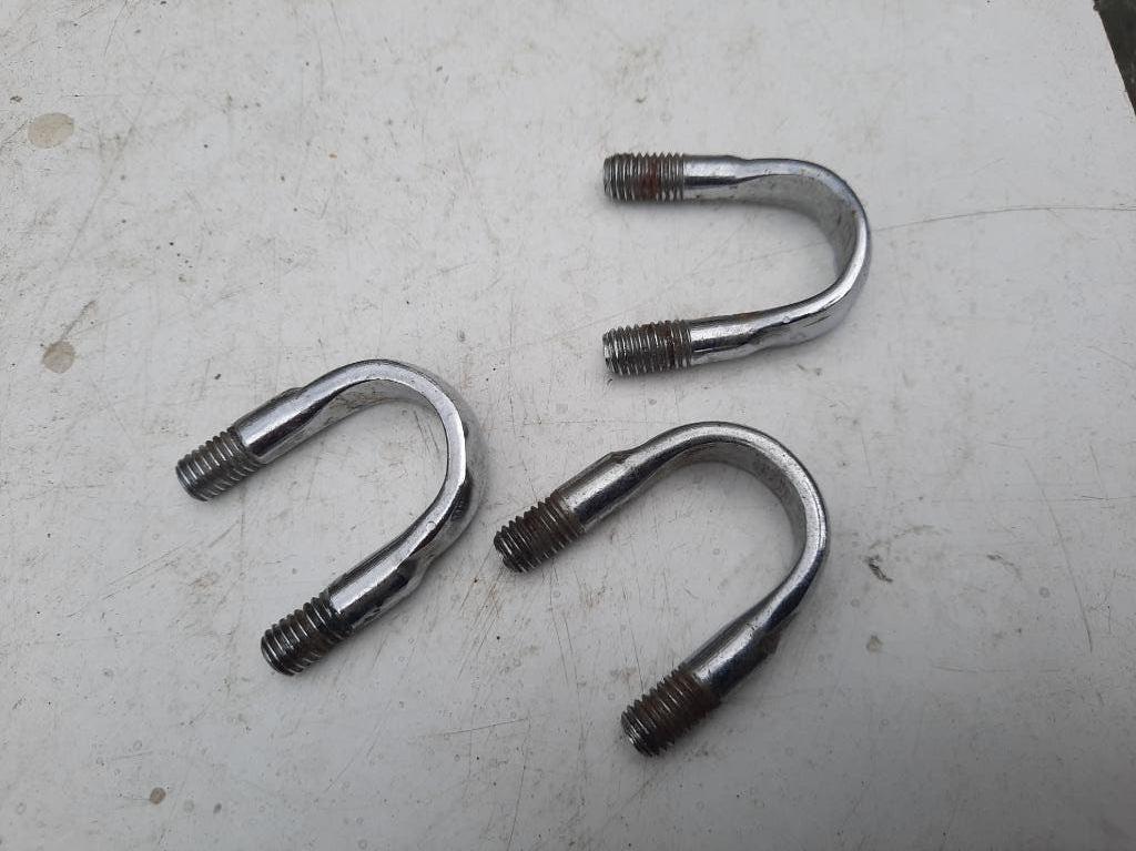3 x mooie chromen stuurklemmen beugels, Fietsen en Brommers, Brommeronderdelen | Oldtimers, Ophalen, Zo goed als nieuw, Overige typen