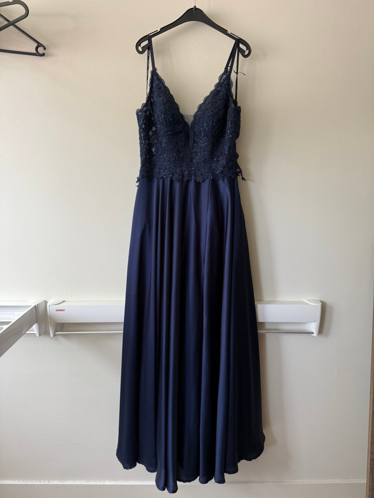 Navy blauwe jurk ( Merk Mascara ), Galajurk, Blauw, Zo goed als nieuw, Ophalen