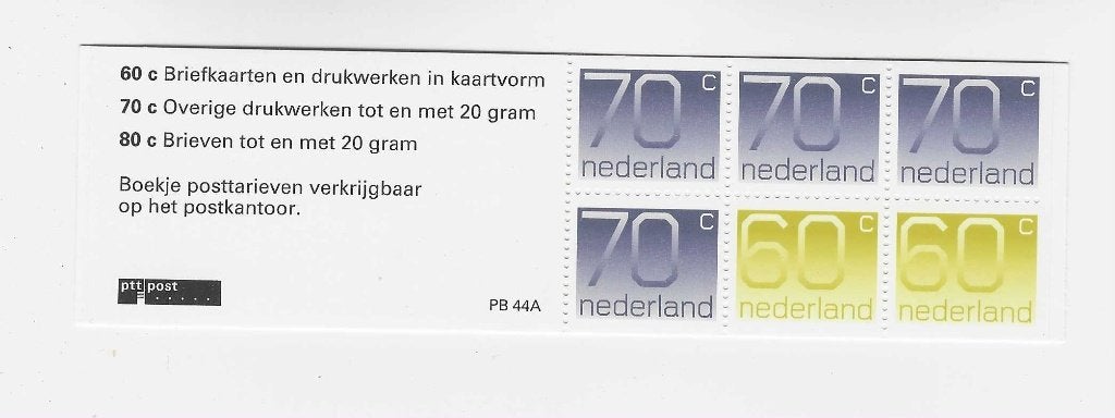 postzegels nederland boekje 20, Ophalen of Verzenden, Postfris