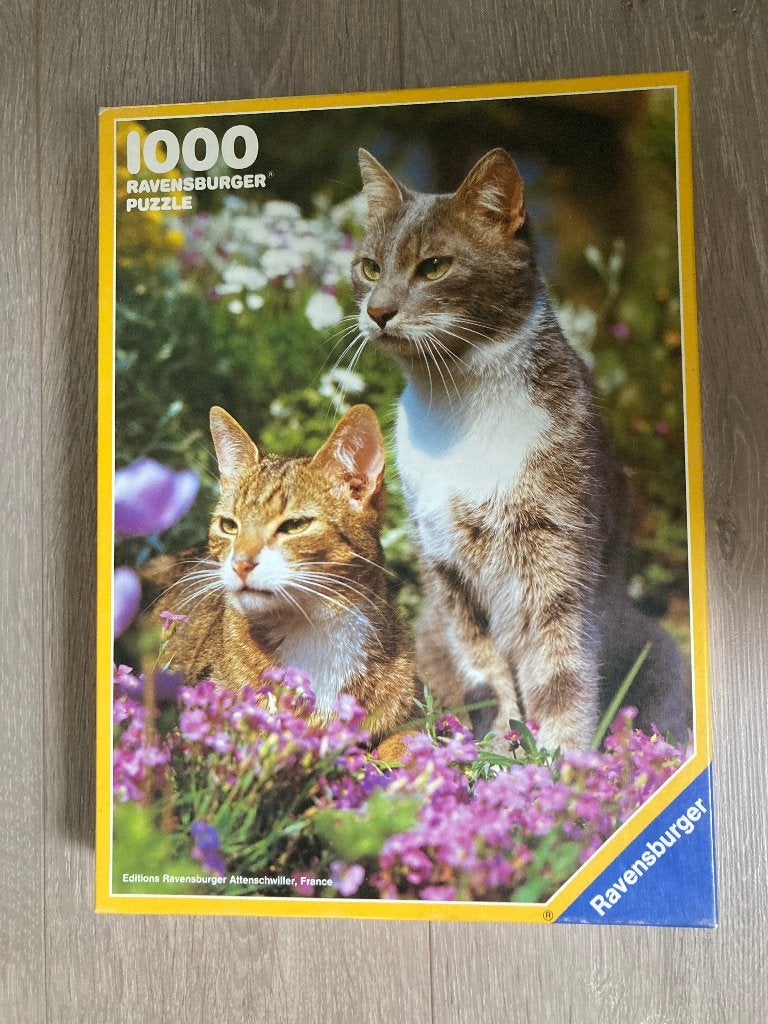 Ravensburger puzzel van 1000 stukjes - katten, Ophalen of Verzenden, 500 t/m 1500 stukjes, Gebruikt, Legpuzzel