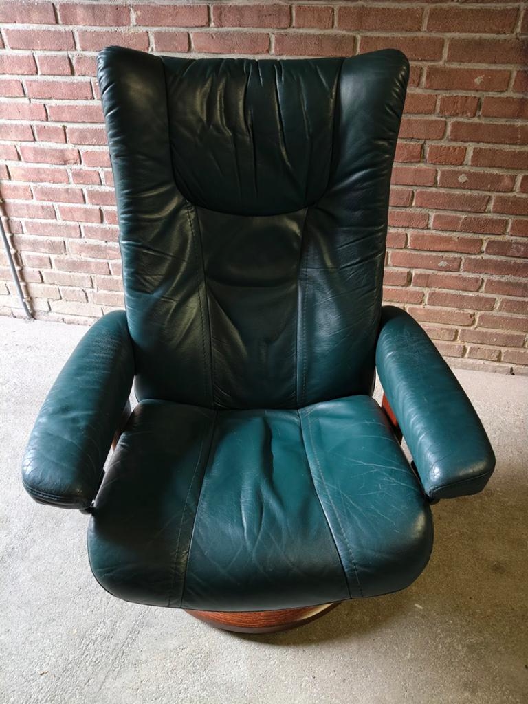 Stressless stoel, Huis en Inrichting, Fauteuils, Ophalen, Gebruikt, Leer, 50 tot 75 cm
