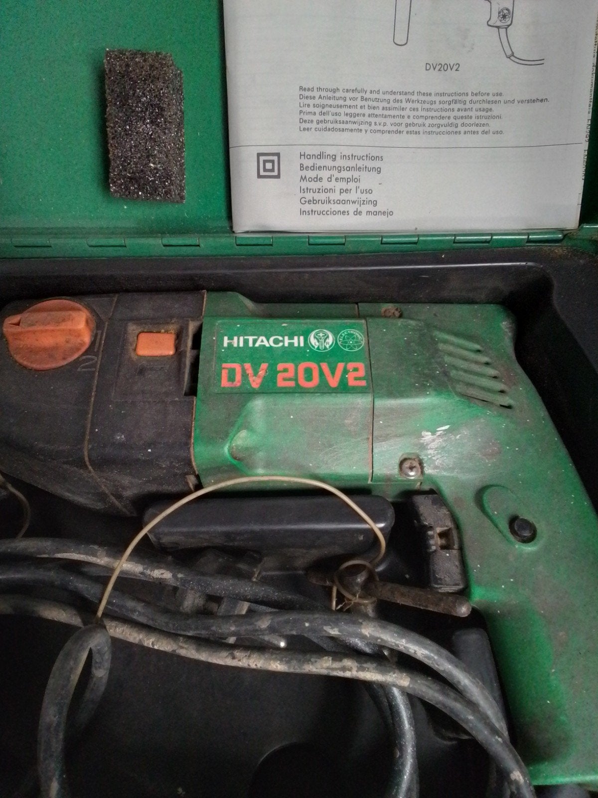 15332) HITACHI  DV 20V2  KLOPBOORMACHINE, Doe-het-zelf en Verbouw, Gereedschap | Boormachines, Ophalen of Verzenden, Gebruikt