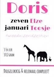 Doris, Verzamelen, Ophalen of Verzenden, 2000 tot heden, Geboortekaartje
