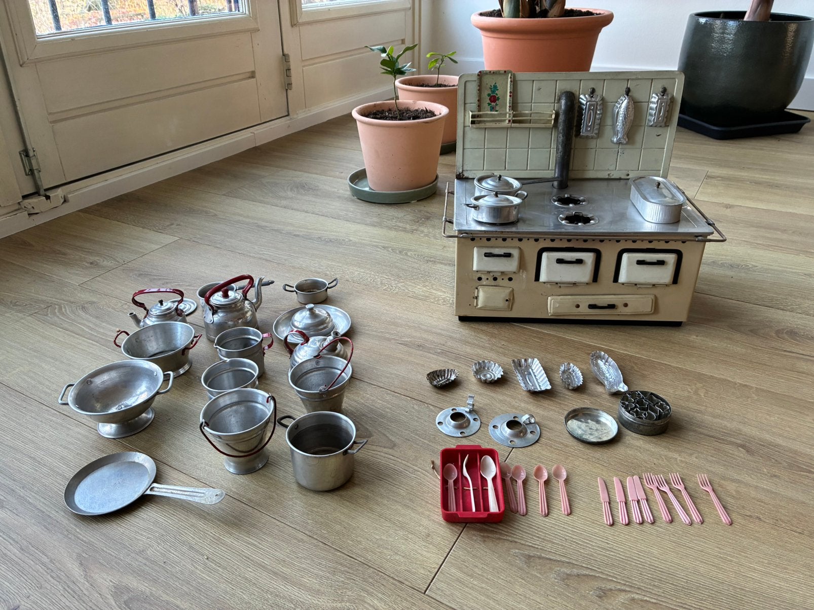Vintage speel fornuis, Kinderen en Baby's, Speelgoed | Speelkeukens, Ophalen, Gebruikt