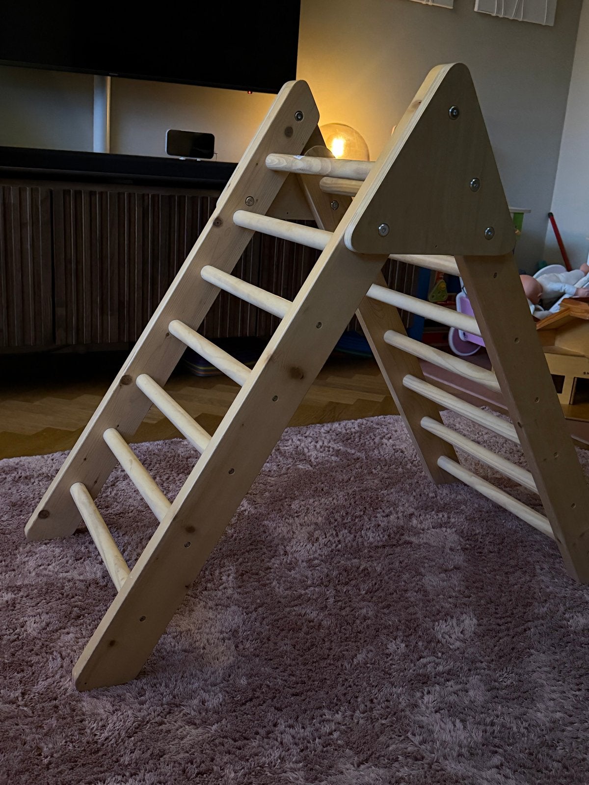 Houten Klimrek / Pikler Driehoek voor Kinderen, Ophalen, Zo goed als nieuw, Klimwand