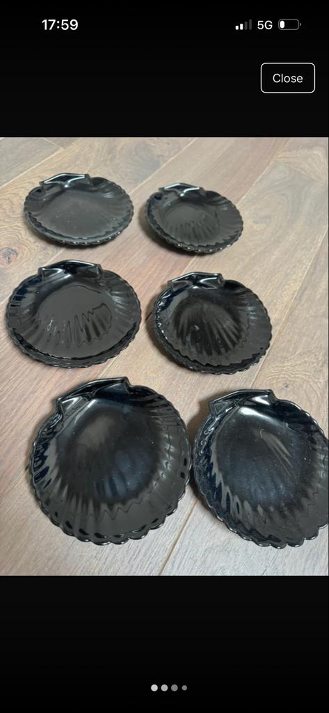 Vintage Arcoroc schelpen schaaltjes, Antiek en Kunst, Ophalen of Verzenden