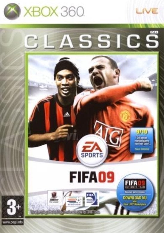 xbox fifa09 classics edition game soccer voetbal spel sport, Online, Ophalen of Verzenden, Zo goed als nieuw, Sport