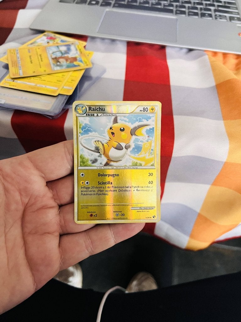 Raichu 33/90 Reverse Holo Undanted Pokemon, Verzenden, Zo goed als nieuw, Losse kaart, Foil