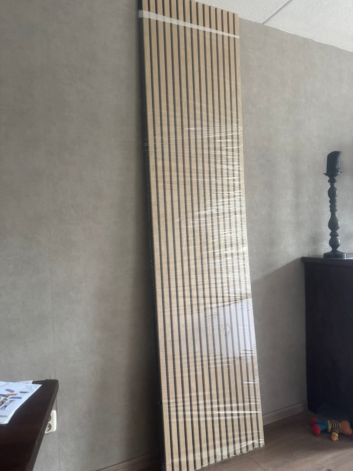 Nieuwe  Akoestische wandpanelen in plastic en doos, Huis en Inrichting, Woonaccessoires | Wanddecoraties, Ophalen, Nieuw, Hout