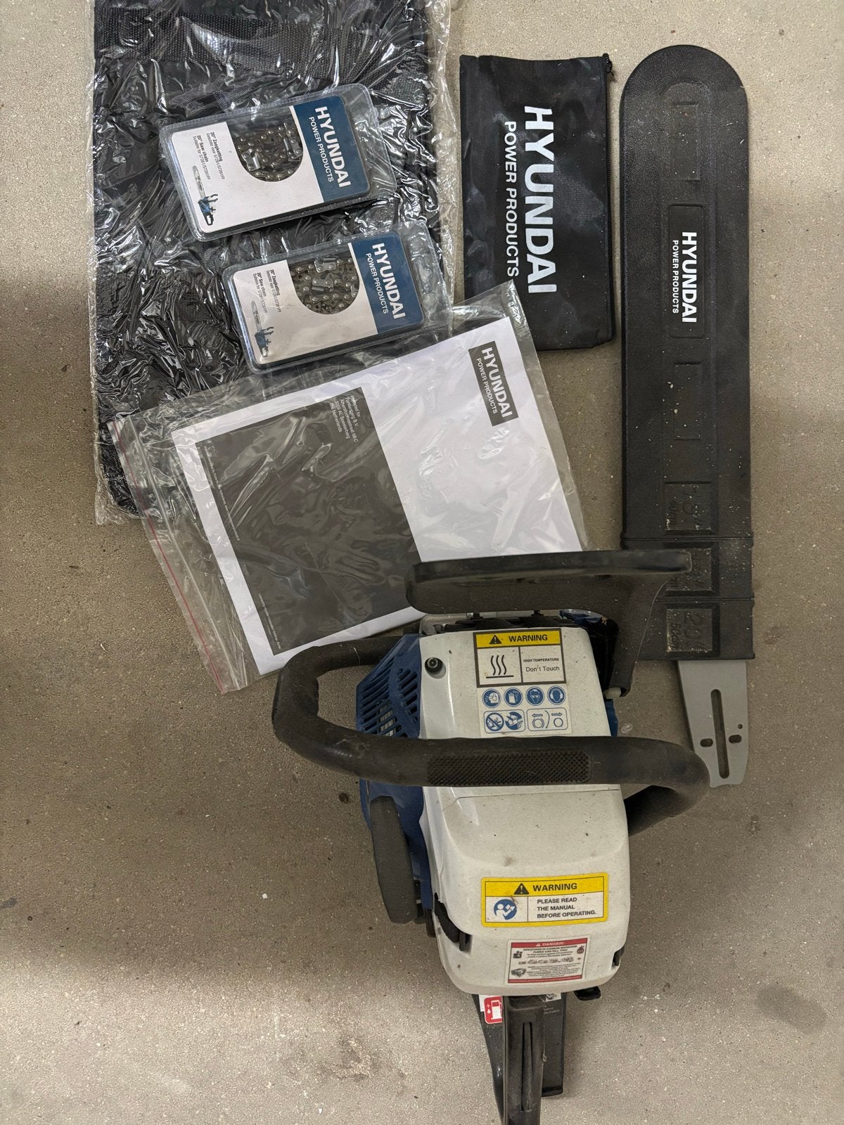 Nieuwe Hyundai Motorzaag 57261FF - Nooit gebruikt!, Doe-het-zelf en Verbouw, Ophalen of Verzenden, Nieuw, Kettingzaag