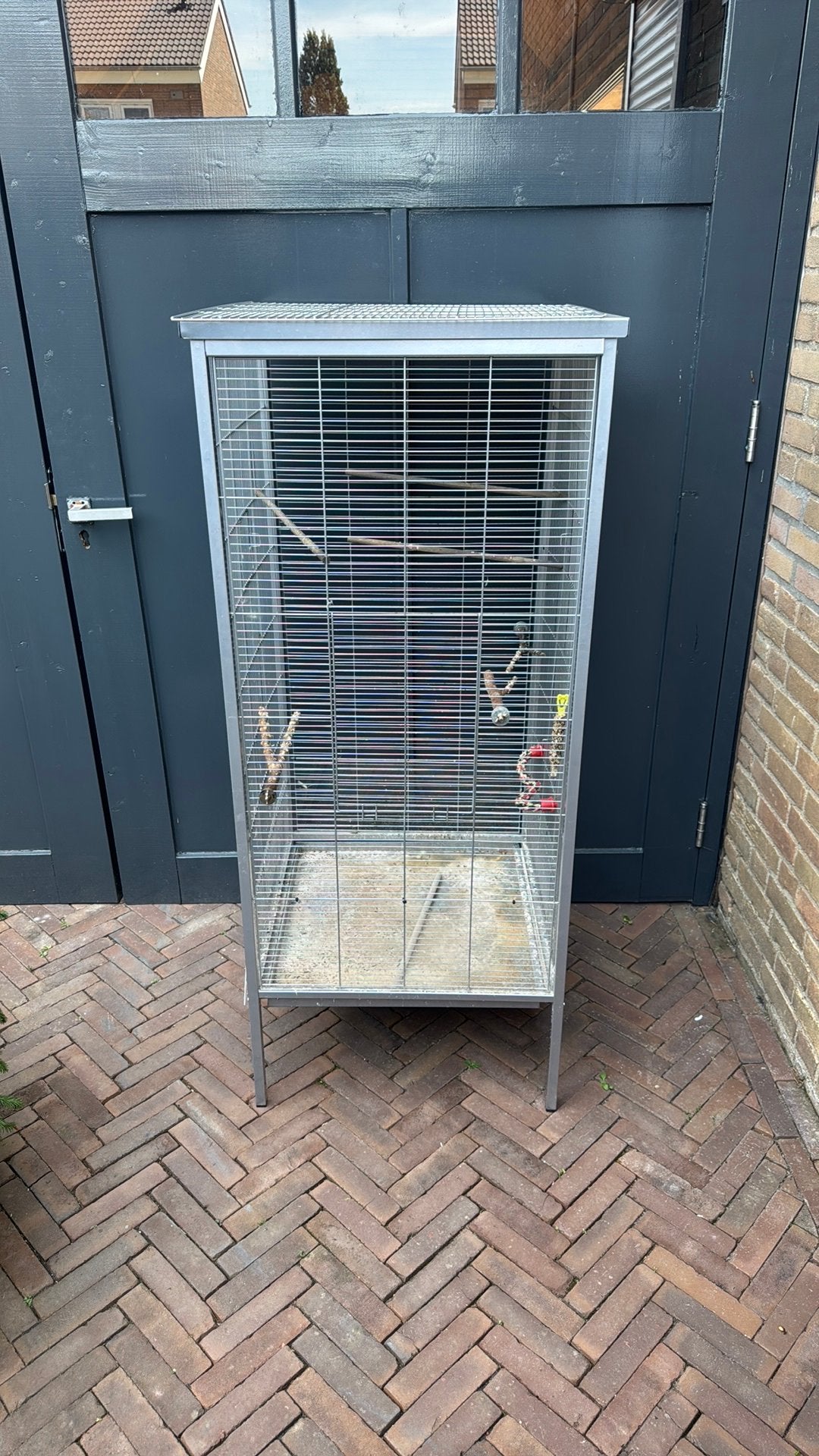 Te koop nette vogelkooi, Dieren en Toebehoren, Ophalen, Zo goed als nieuw, Metaal, Vogelkooi