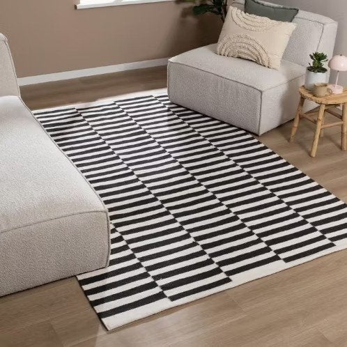 Blocks zwart-wit 200*290 w17, Ophalen of Verzenden, Nieuw, Zwart, Tapijt