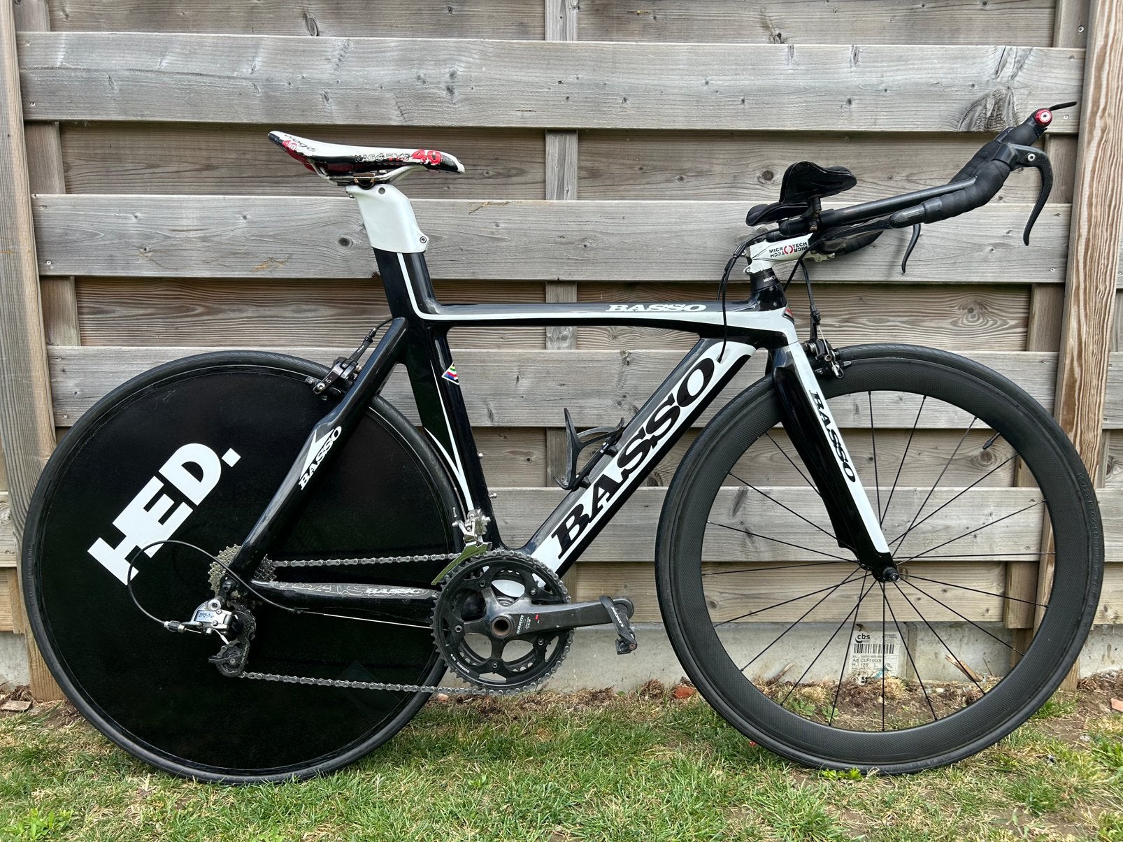 Tijdritfiets BASSO - compleet en in voortreffelijke staat, Fietsen en Brommers, Fietsen | Racefietsen, Gebruikt, Carbon, Velgrem