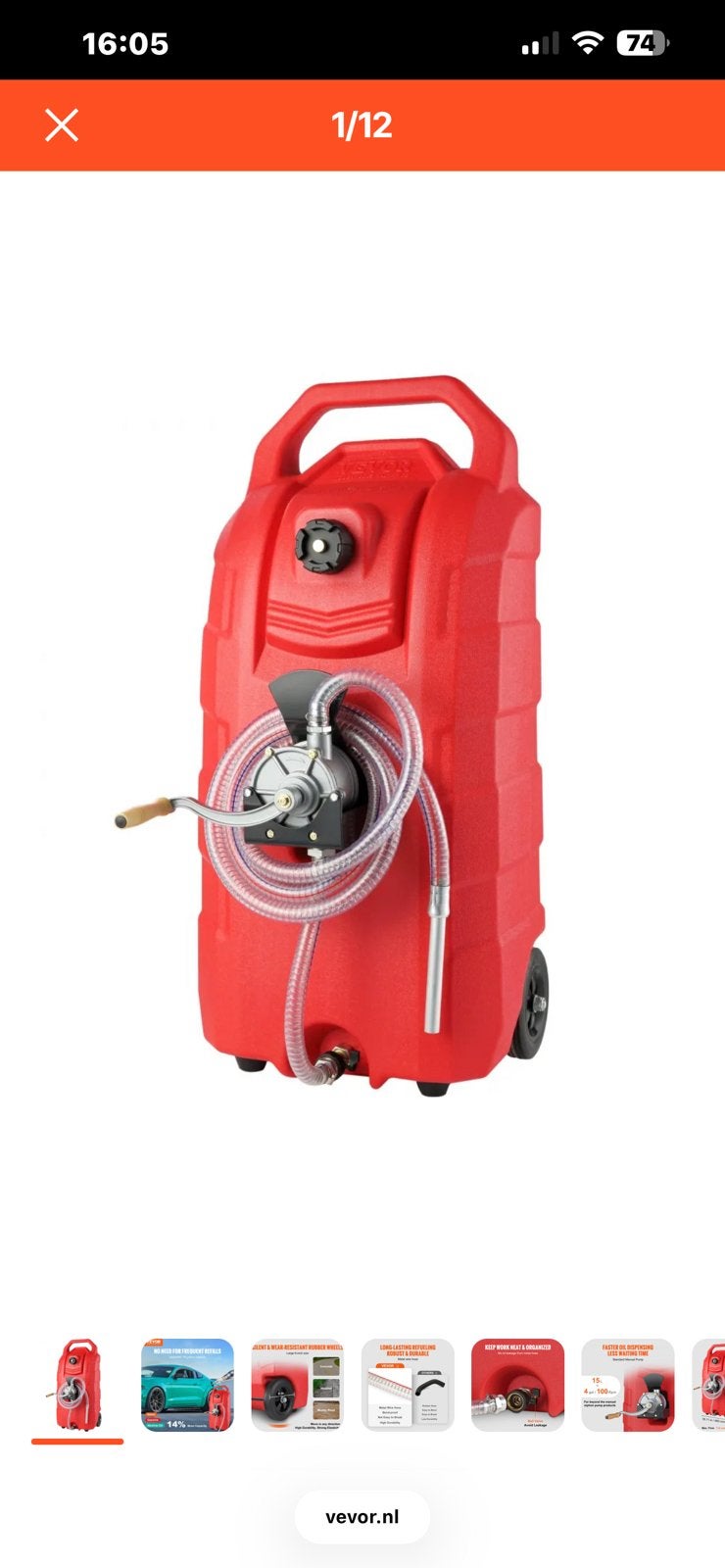 Jerrycan 60 liter, Auto diversen, Overige Auto diversen, Ophalen