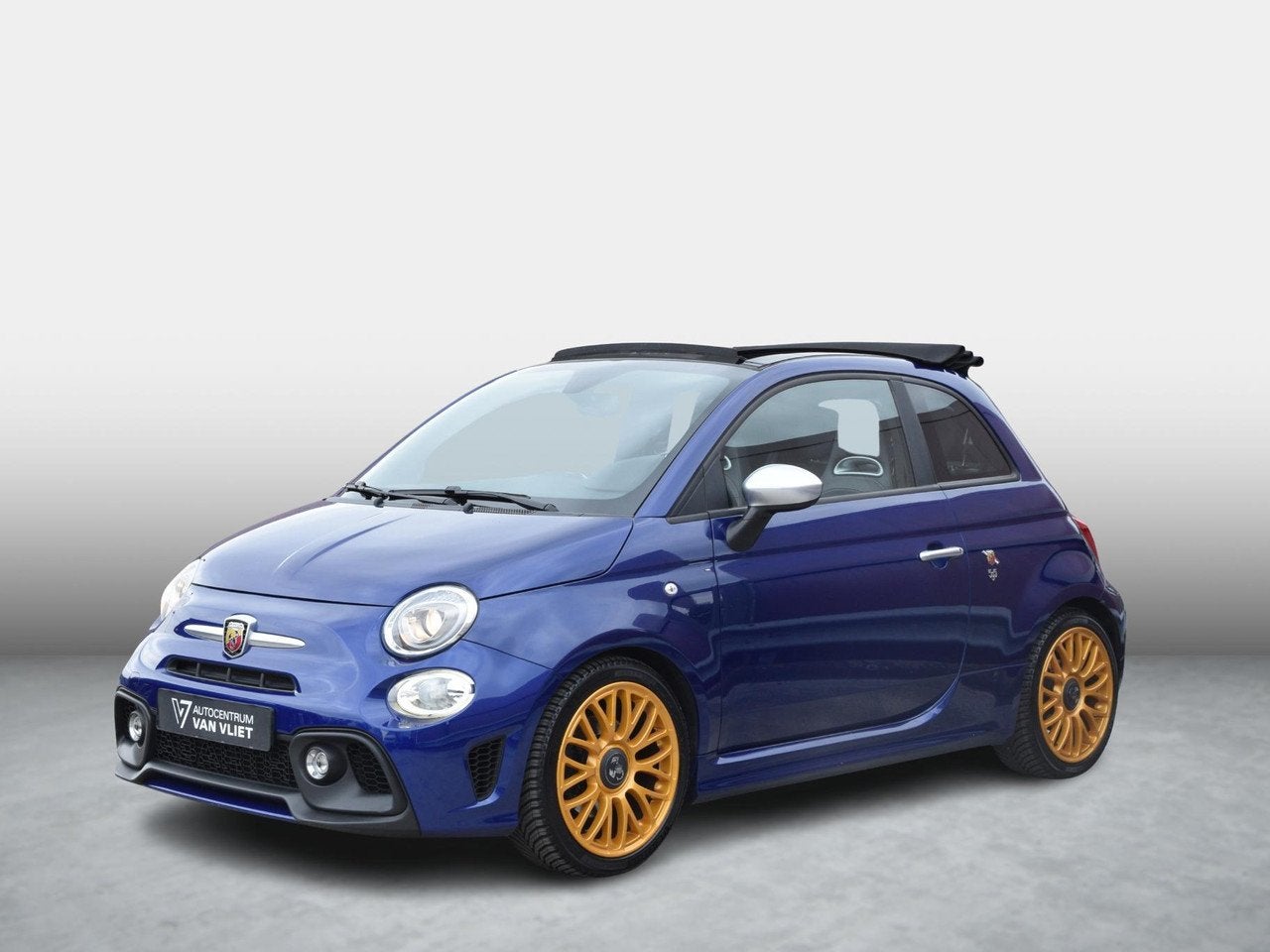 Fiat 500C 1.4 T-Jet Abarth Turismo 595 | ZWART LEDEREN BEKLE, Auto's, Fiat, Voorwielaandrijving, 4 cilinders, Cabriolet, Bedrijf