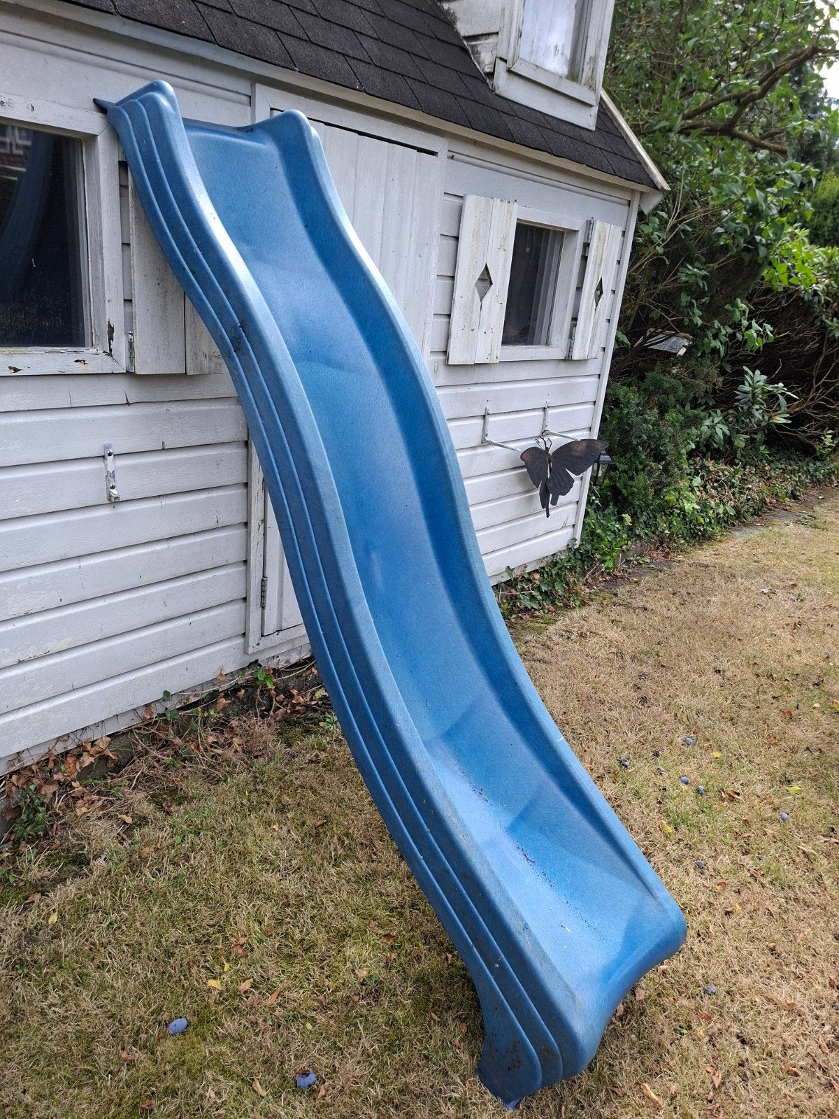 Blauwe glijbaan voor speelhuisje of speeltoestel, Ophalen of Verzenden, Gebruikt, Glijbaan