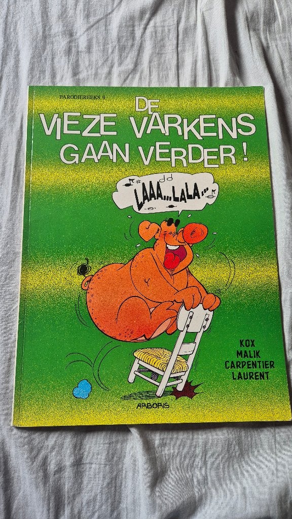 De Vieze Varkens Gaan Verder! - Stripboek Kox Malik, Gelezen, Kox, Malik, Carpentier, Laurent, Eén stripboek, Ophalen of Verzenden