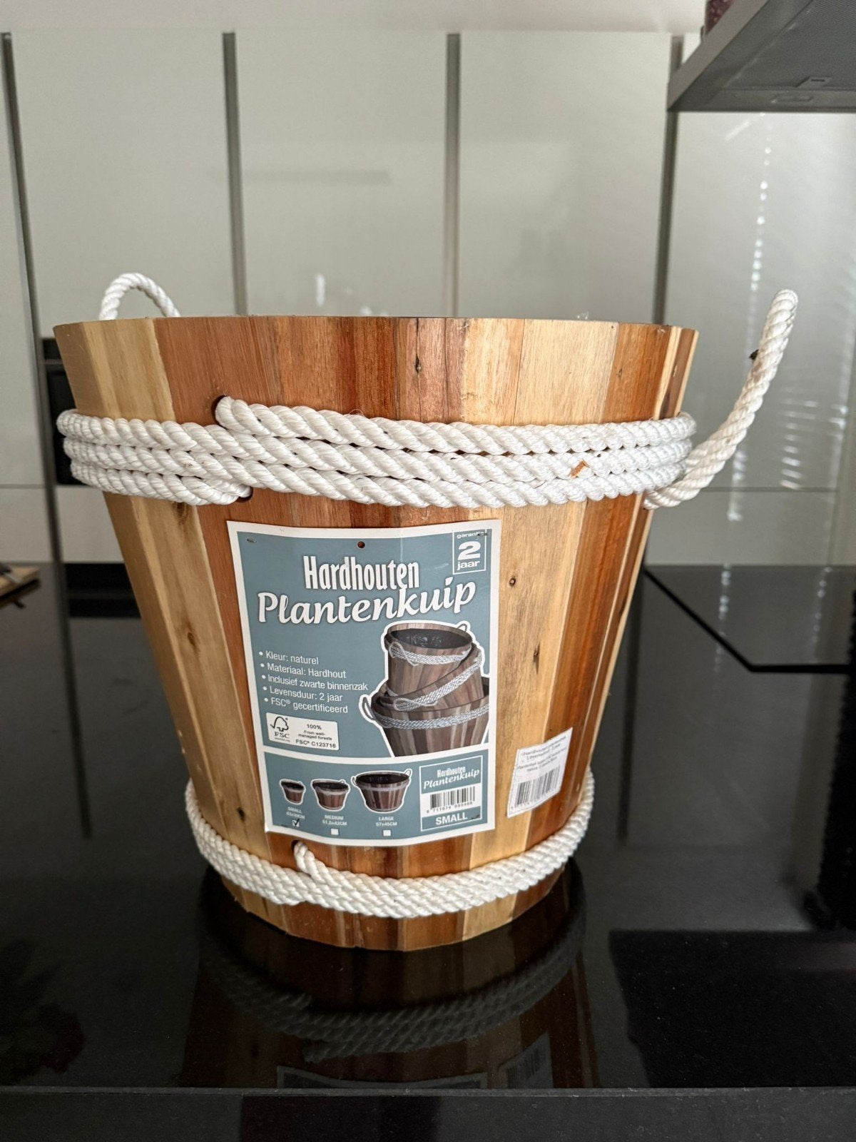 Houten Plantenkuip / Sauna Emmer - Nieuw, Tuin en Terras, Bloembakken en Plantenbakken, Ophalen, Minder dan 60 cm, Rond, Hout