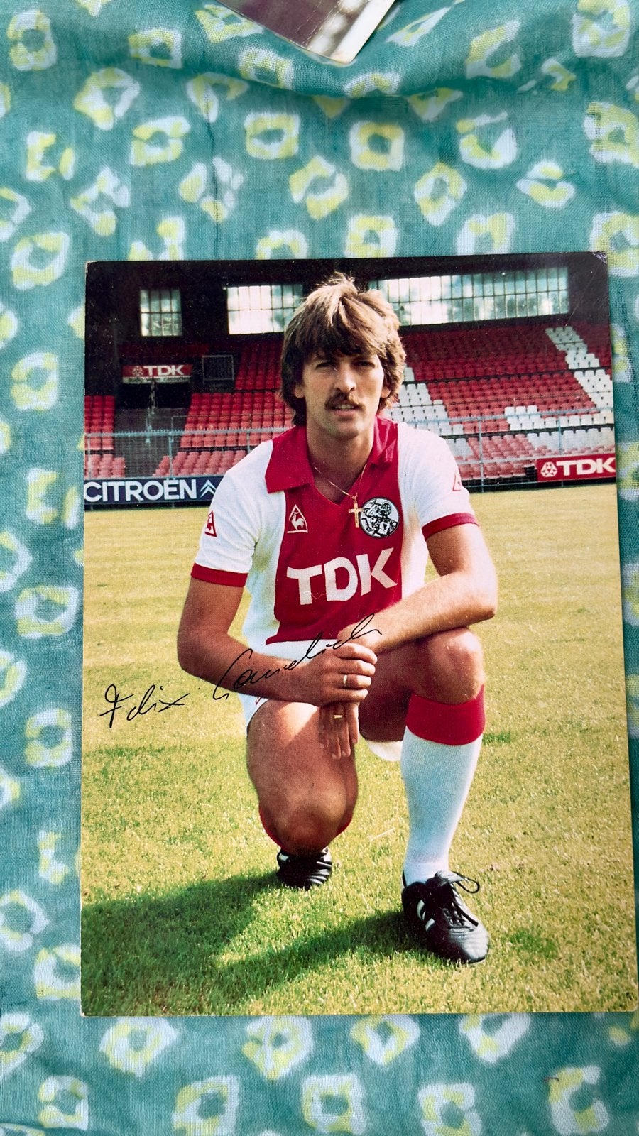 Vintage Ajax Felix Gasselich spelerskaart gesigneerd, Ophalen of Verzenden, Gebruikt, Ajax, Spelerskaart