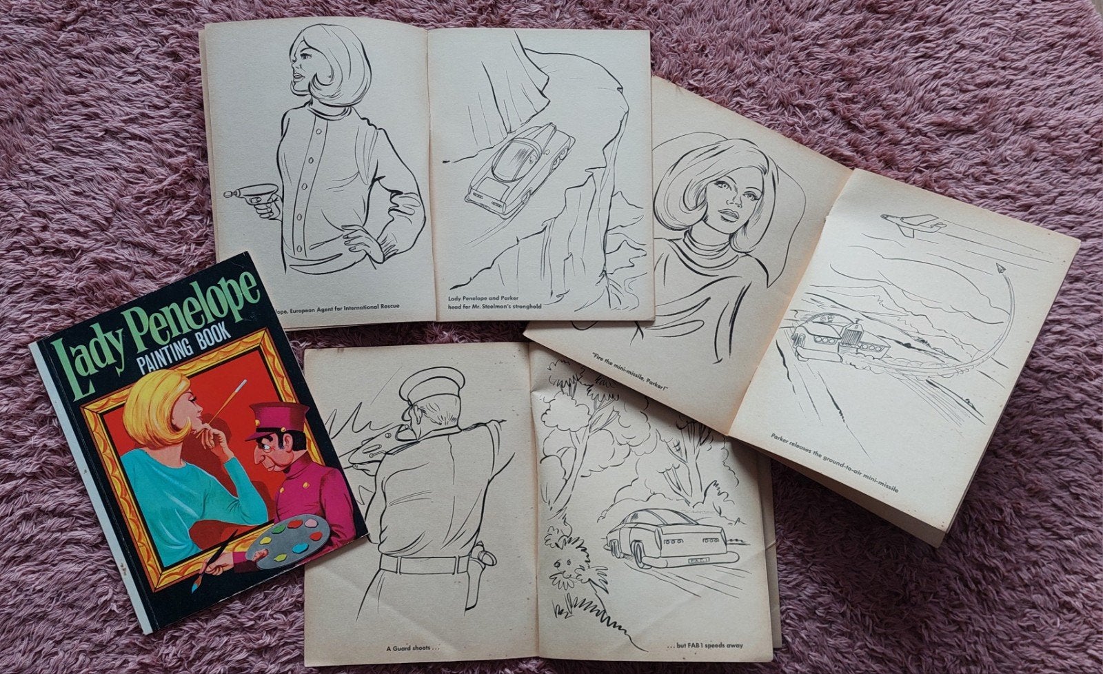 Thunderbirds Lady Penelope Painting Book (kleurboek) MINT, Ophalen of Verzenden, Nieuw, Tv, Overige typen