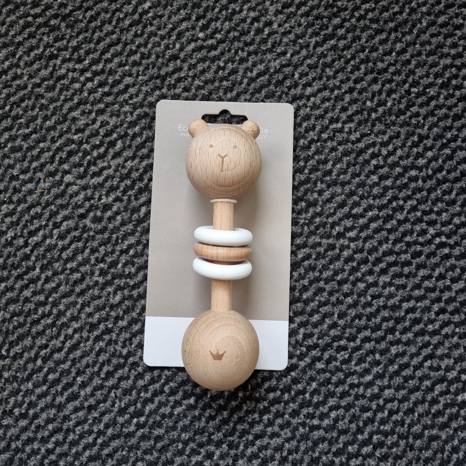 Bambam houten rammelaar beer, Ophalen of Verzenden, Nieuw, Rammelaar