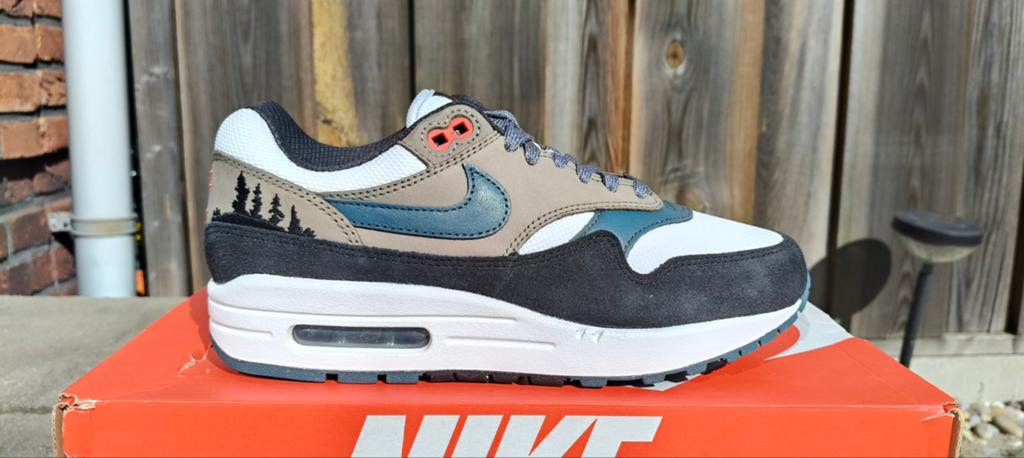 Nike Air Max 1 PRM ' Escape Treeline ' - Slate Blue - AM1, Zwart, Nike, Nieuw, Ophalen of Verzenden