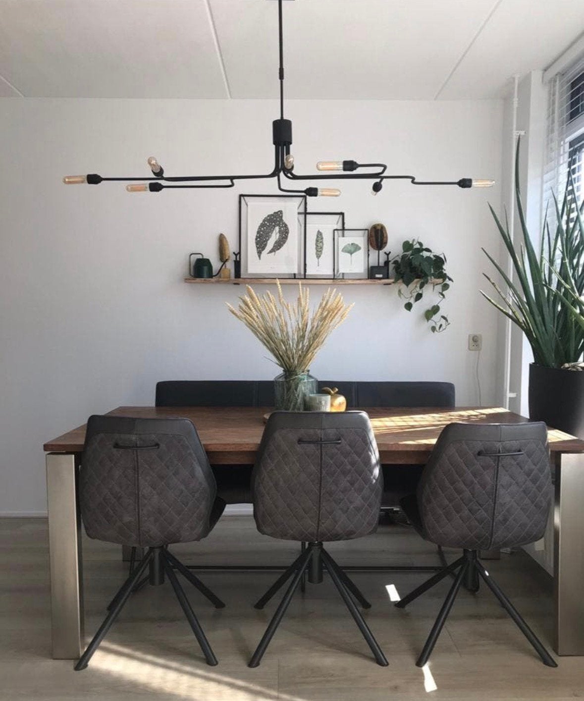 Hanglamp incl lichtbron, Huis en Inrichting, Ophalen, Vierkant, 50 tot 100 cm, Zo goed als nieuw