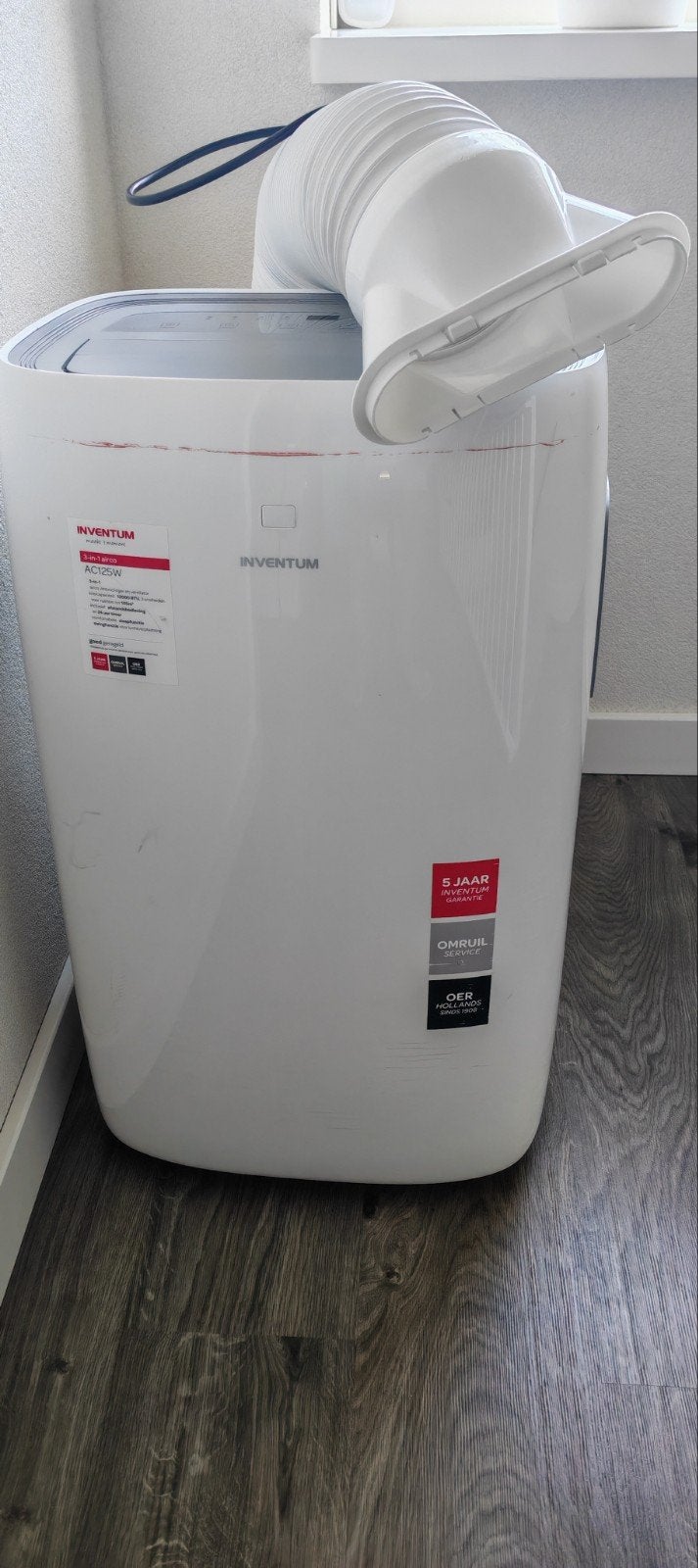 Inventum AC125W Mobiele Airco 12000BTU - 3-in-1, Ophalen, Gebruikt, 3 snelheden of meer, Koelen en Ontvochtigen