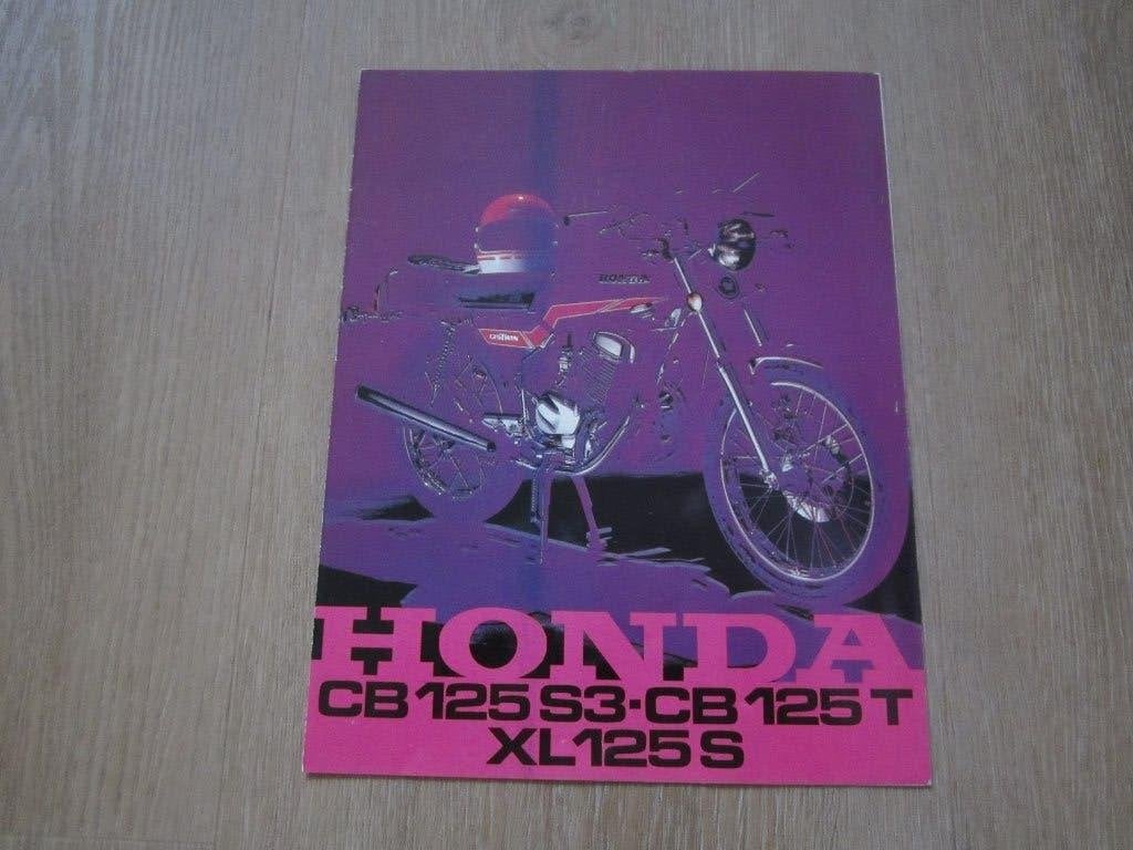Honda CB 125 S3 / CB 125 T / XL 125 S brochure folder 1976 ?, Ophalen of Verzenden, Honda